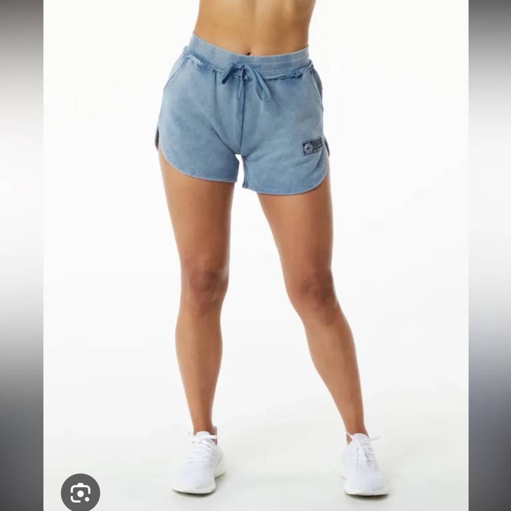 Blue Alphalete Very Terry Cotton Shorts